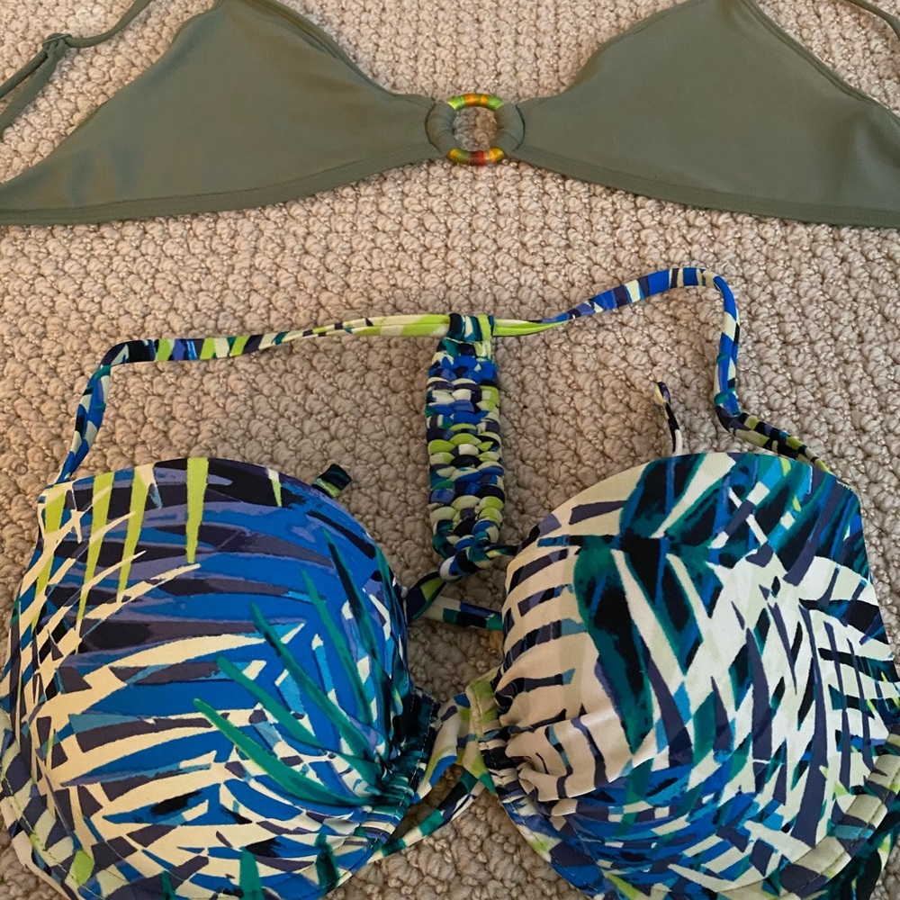 Two aerie bikini tops